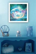 Woodland Cove Mermaid 2 White Framed Print Wall Art