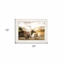 Heading Home Elk 1 White Framed Print Wall Art