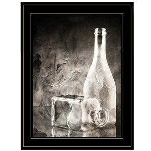 Moody Gray Glassware Still Life 3 Black Framed Print Wall Art