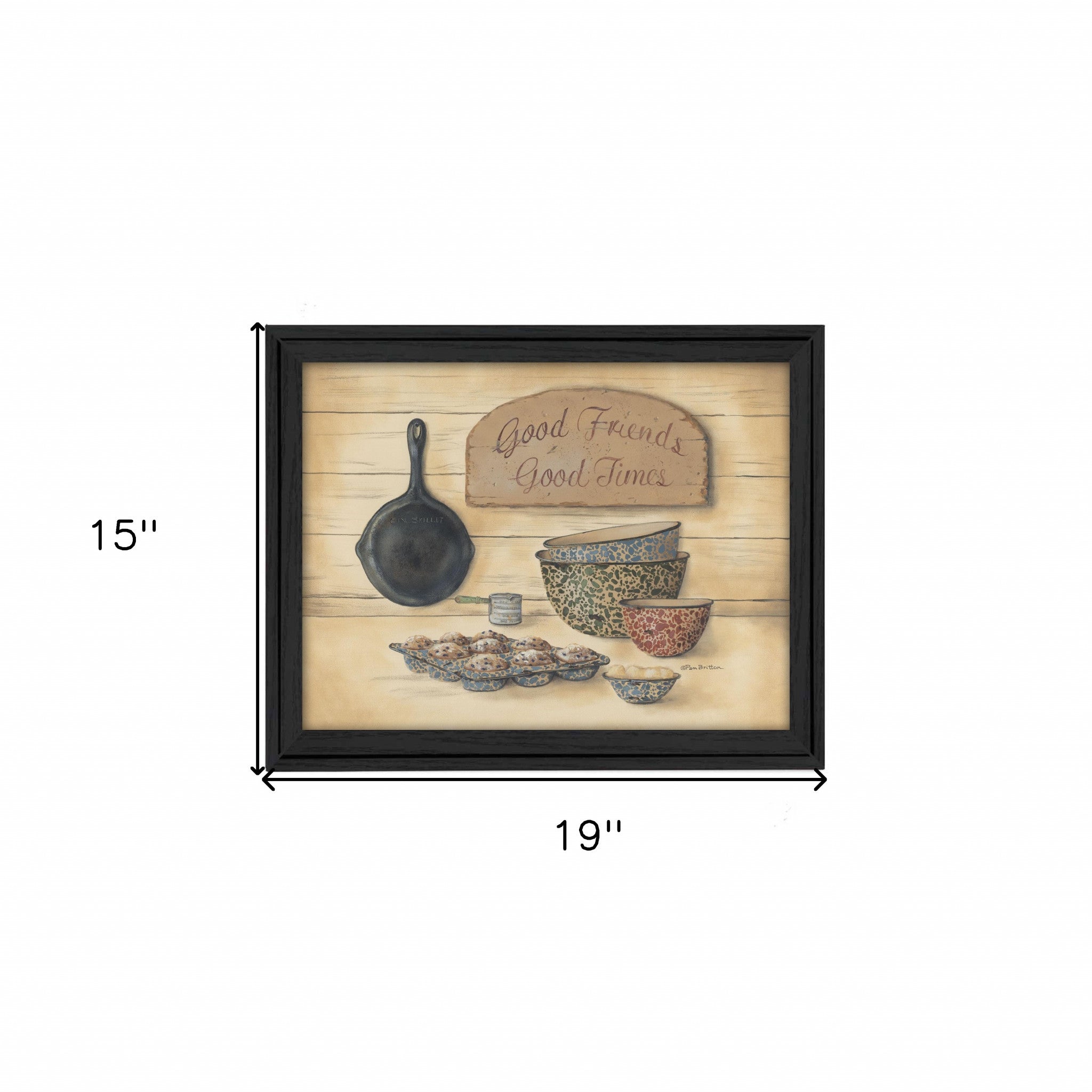 Good Friends 2 Black Framed Baking Print Wall Art