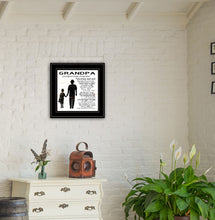 My Grandpa Is The Best 1 Black Framed Print Wall Art