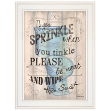 Bathroom Humor 5 White Framed Print Wall Art