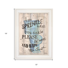 Bathroom Humor 5 White Framed Print Wall Art