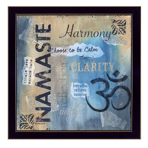 Yoga Series - Namaste Black Framed Print Wall Art