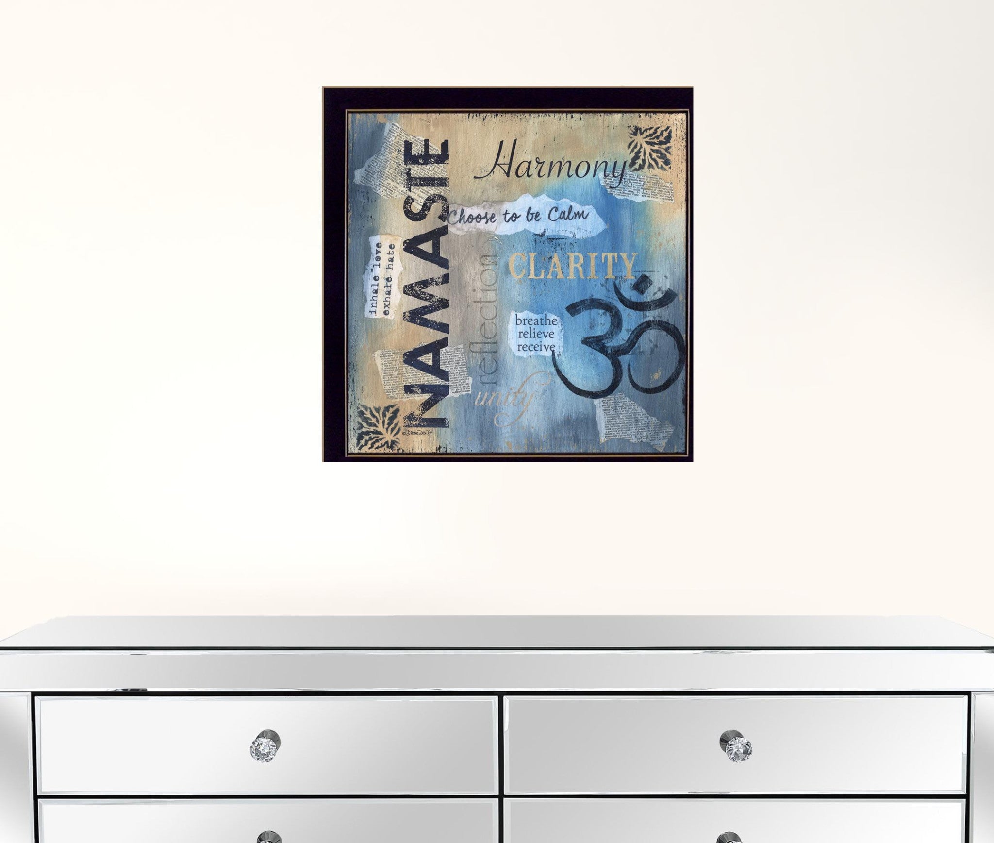 Yoga Series - Namaste Black Framed Print Wall Art