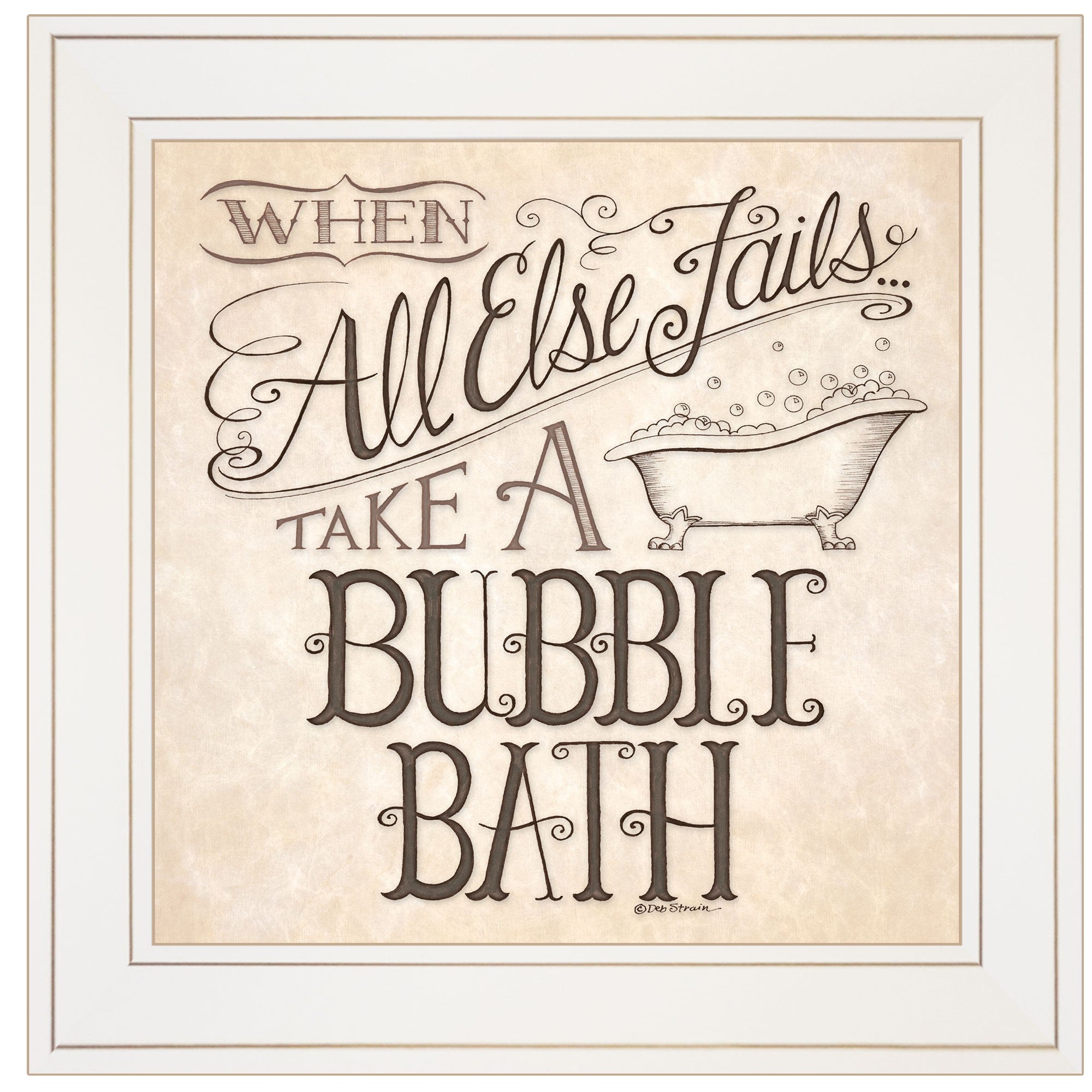 When All Else Fails 2 White Framed Print Wall Art