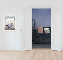 Flower Shop Bicycle 1 White Framed Print Wall Art