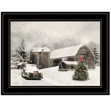 Farmhouse Christmas 2 Black Framed Print Wall Art