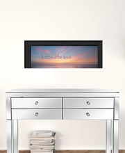 At The Beach Black Framed Print Wall Art