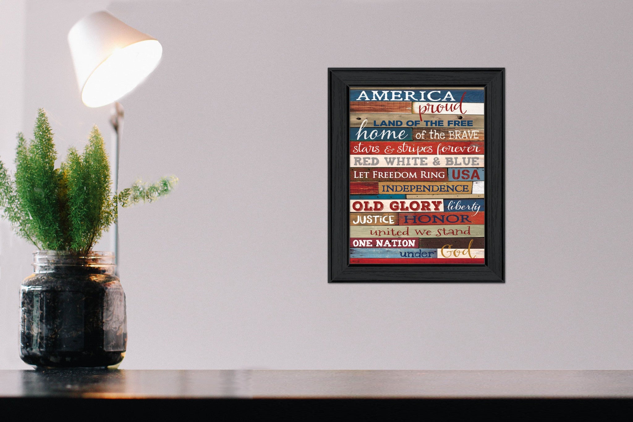 America Proud 1 Black Framed Print Wall Art