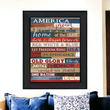 America Proud 1 Black Framed Print Wall Art