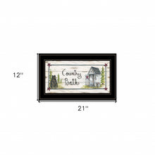 Country Bath 2 Black Framed Print Wall Art