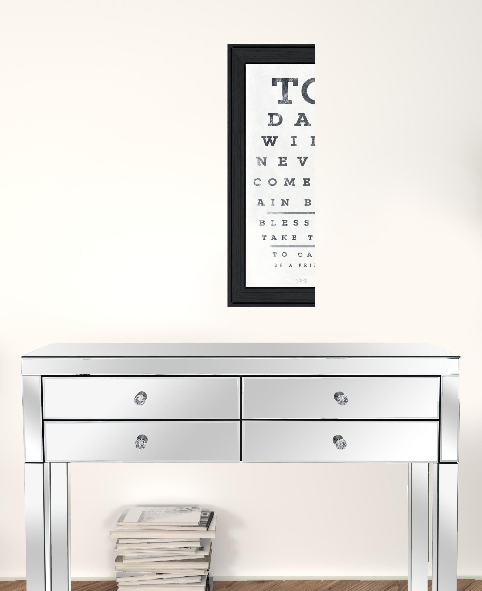 Eye Chart I 1 Black Framed Print Wall Art