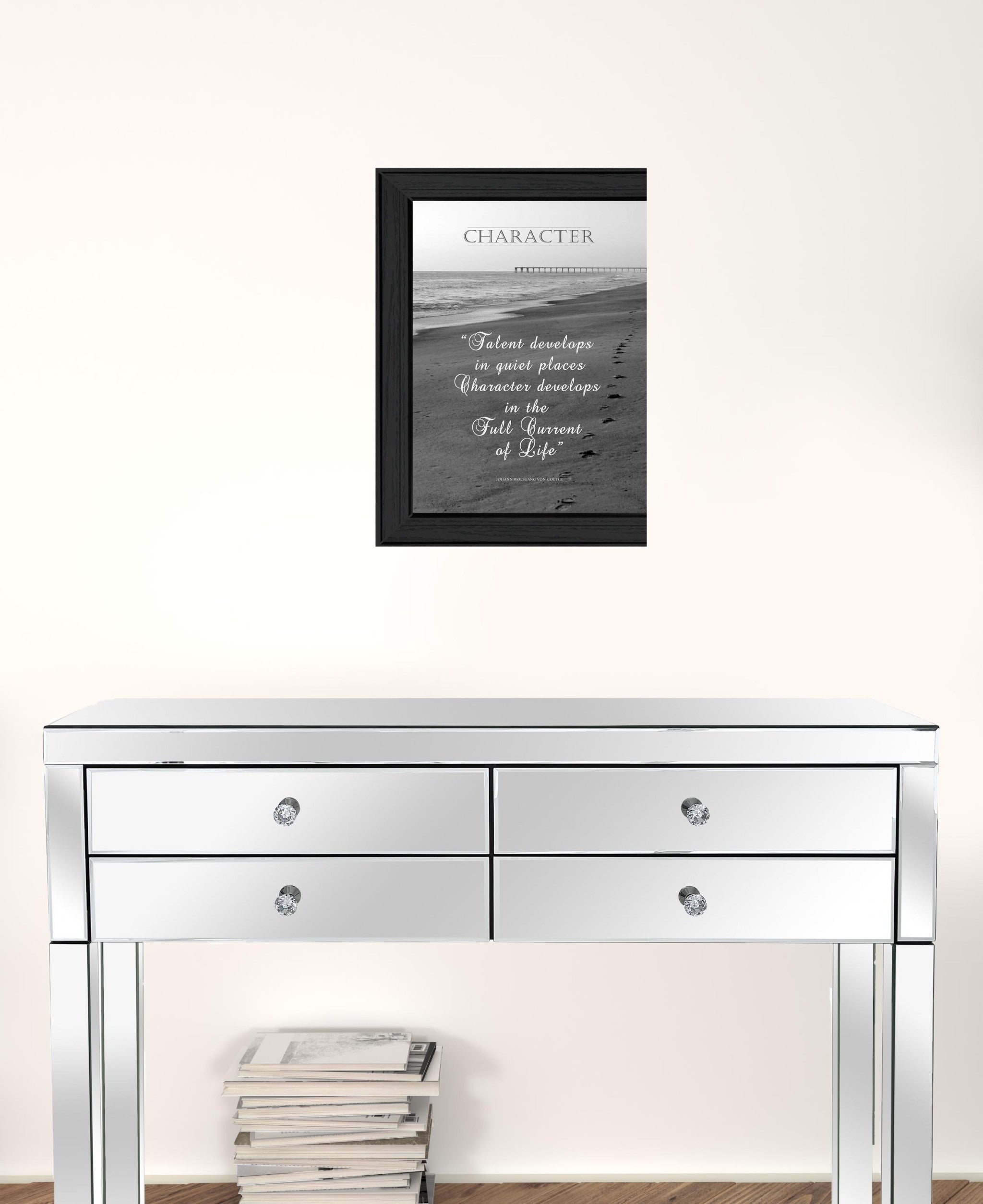 Character 5 Black Framed Print Wall Art