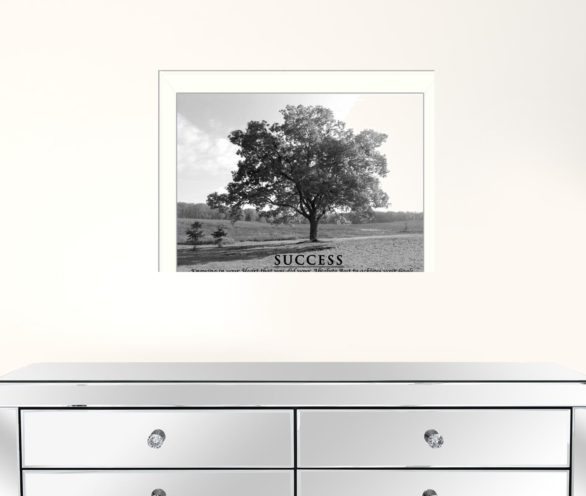 Success 6 White Framed Print Wall Art