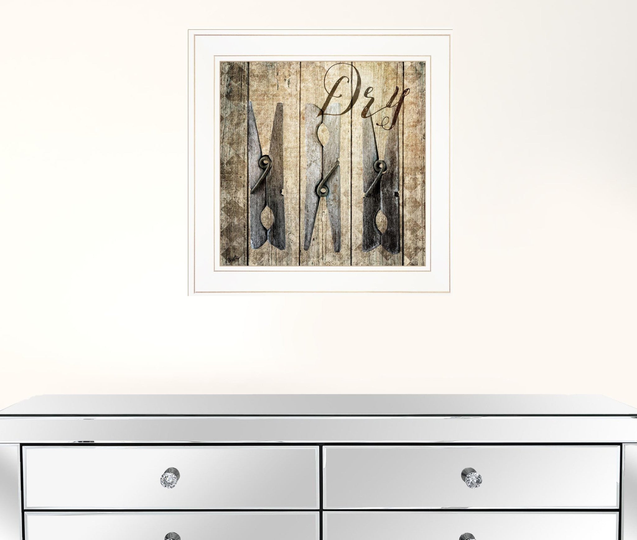 Dry 1 White Framed Print Wall Art