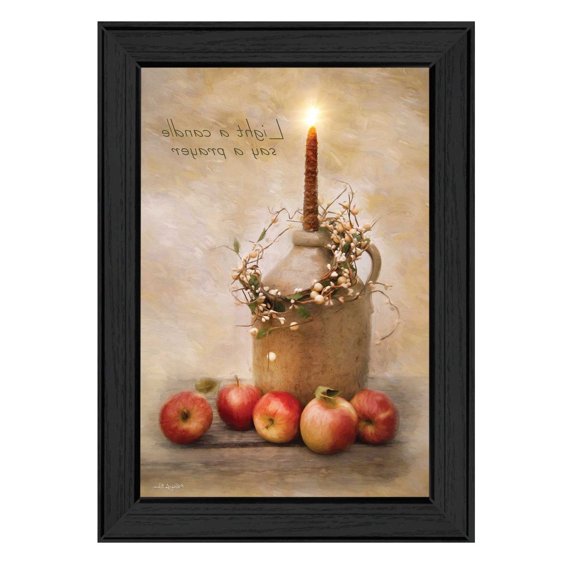 Say A Prayer 2 Black Framed Print Wall Art