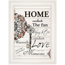 Home Or Laughter 1 White Framed Print Wall Art