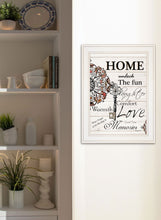 Home Or Laughter 1 White Framed Print Wall Art