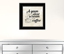 A Silent Scream For Coffee 2 Black Framed Print Wall Art
