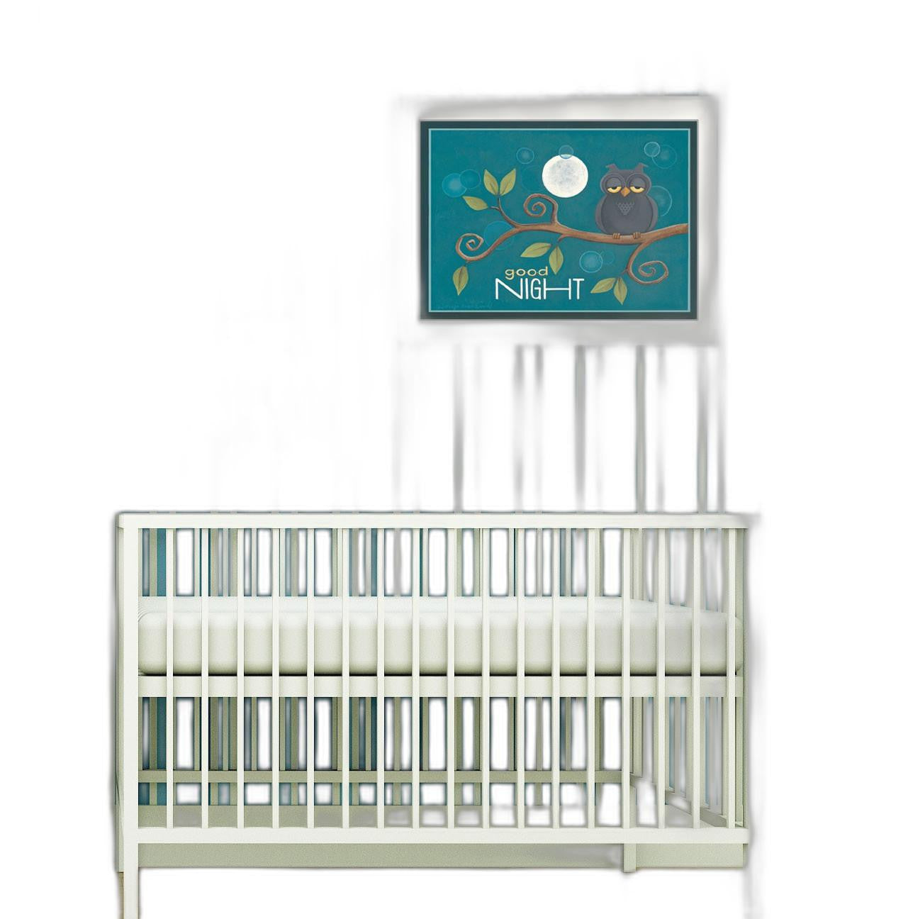 Good Night White Framed Print Wall Art