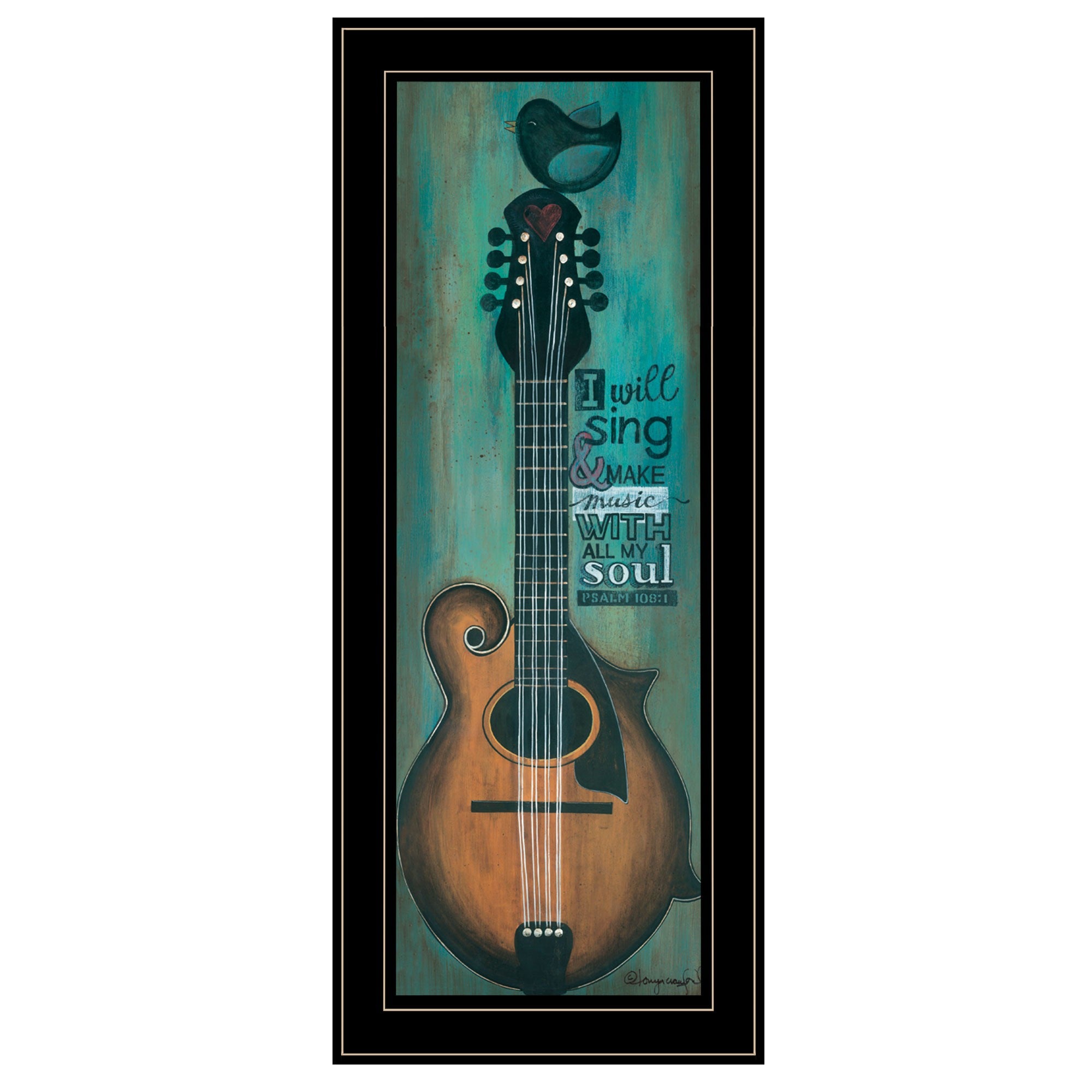 I Will Sing 2 Black Framed Print Wall Art