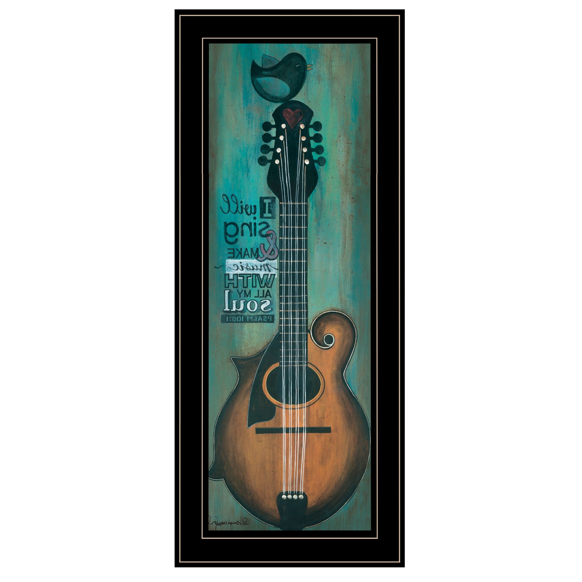 I Will Sing 2 Black Framed Print Wall Art