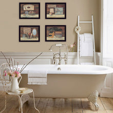 Set Of Four Bathroom 2 Black Framed Print Bathroom Wall Art