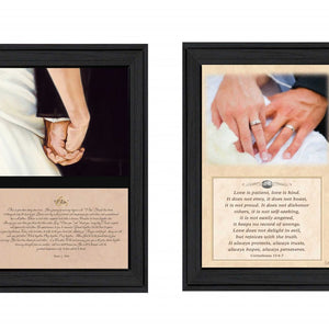 Set Of Two Marriage Black Framed Print Wall Art