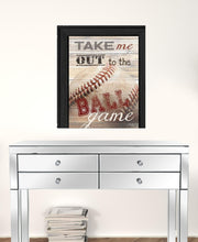 Set Of Two Baseball 1 Black Framed Print Wall Art