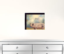 Set Of Four Farm Animals 1 Black Framed Print Wall Art