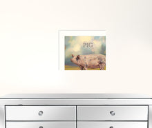 Set Of Four Farm Animals 2 White Framed Print Wall Art