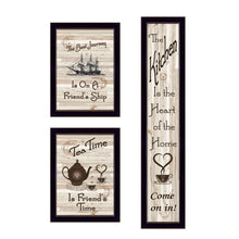 Set Of Three The Kitchen Collection Ii 3 Black Framed Print Kitchen Wall Art