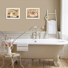 Set Of Two Bath And Powder Room 1 White Framed Print Wall Art
