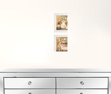 Set Of Two Bath And Powder Room 1 White Framed Print Wall Art