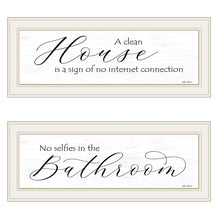 Set Of Two Household Humor 1 White Framed Print Wall Art