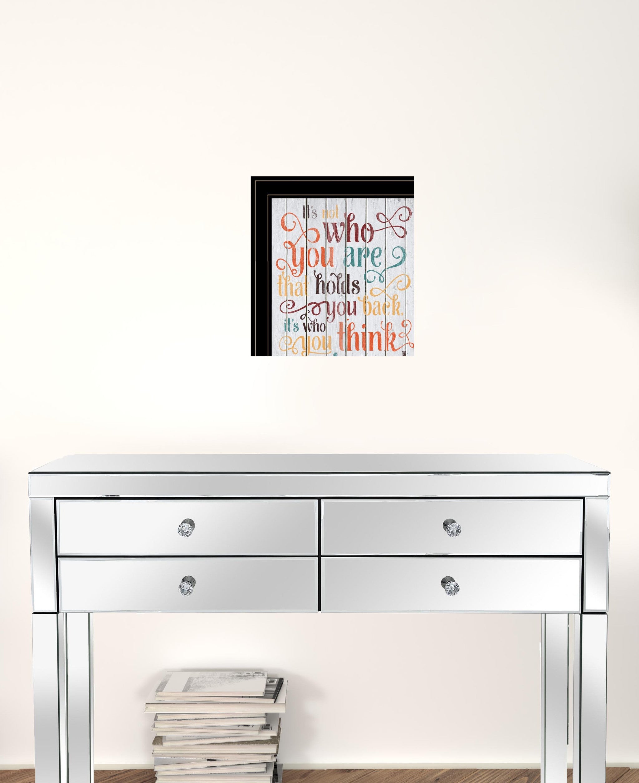 Set Of Two The Only Person 2 Black Framed Print Wall Art