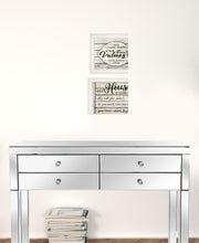 Set Of Two Family Values 1 White Framed Print Wall Art