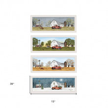 Set Of Four Billy Jacobs Four Seasons Collection VII 4-Piece 1 White Framed Print Wall Art