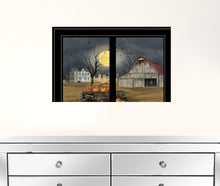 Spooky Harvest Moon 7 Black Framed Print Wall Art