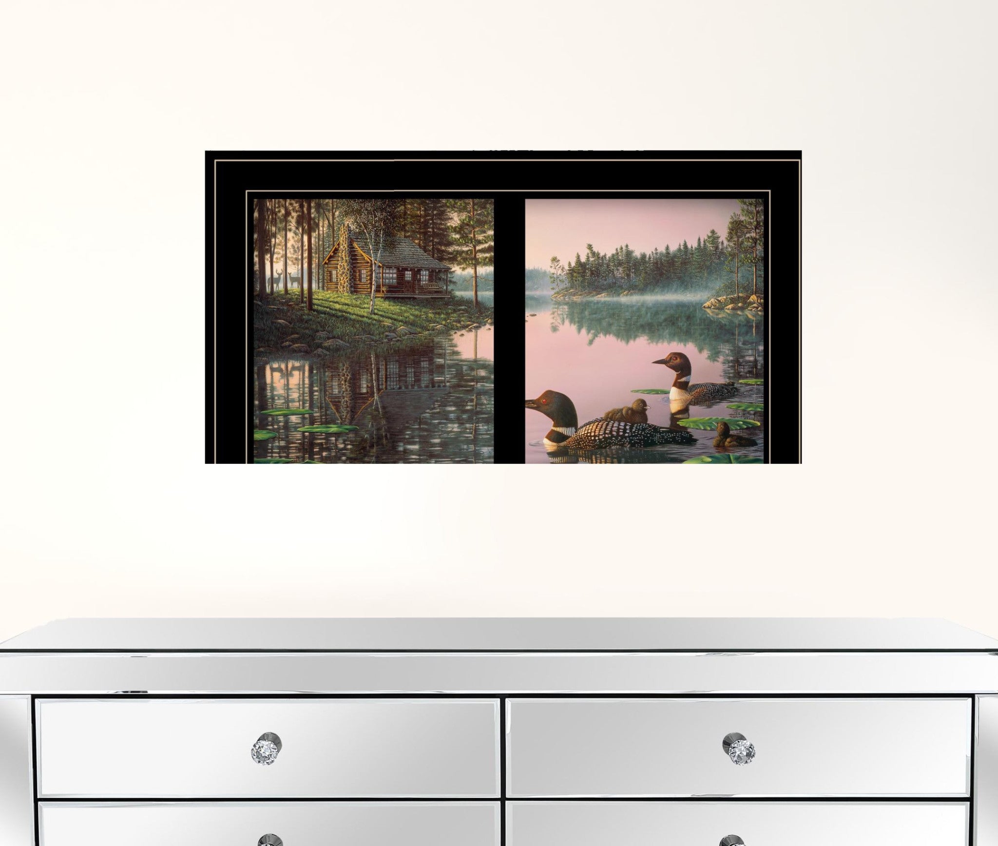 Northern Tranquility 4 Black Framed Print Wall Art