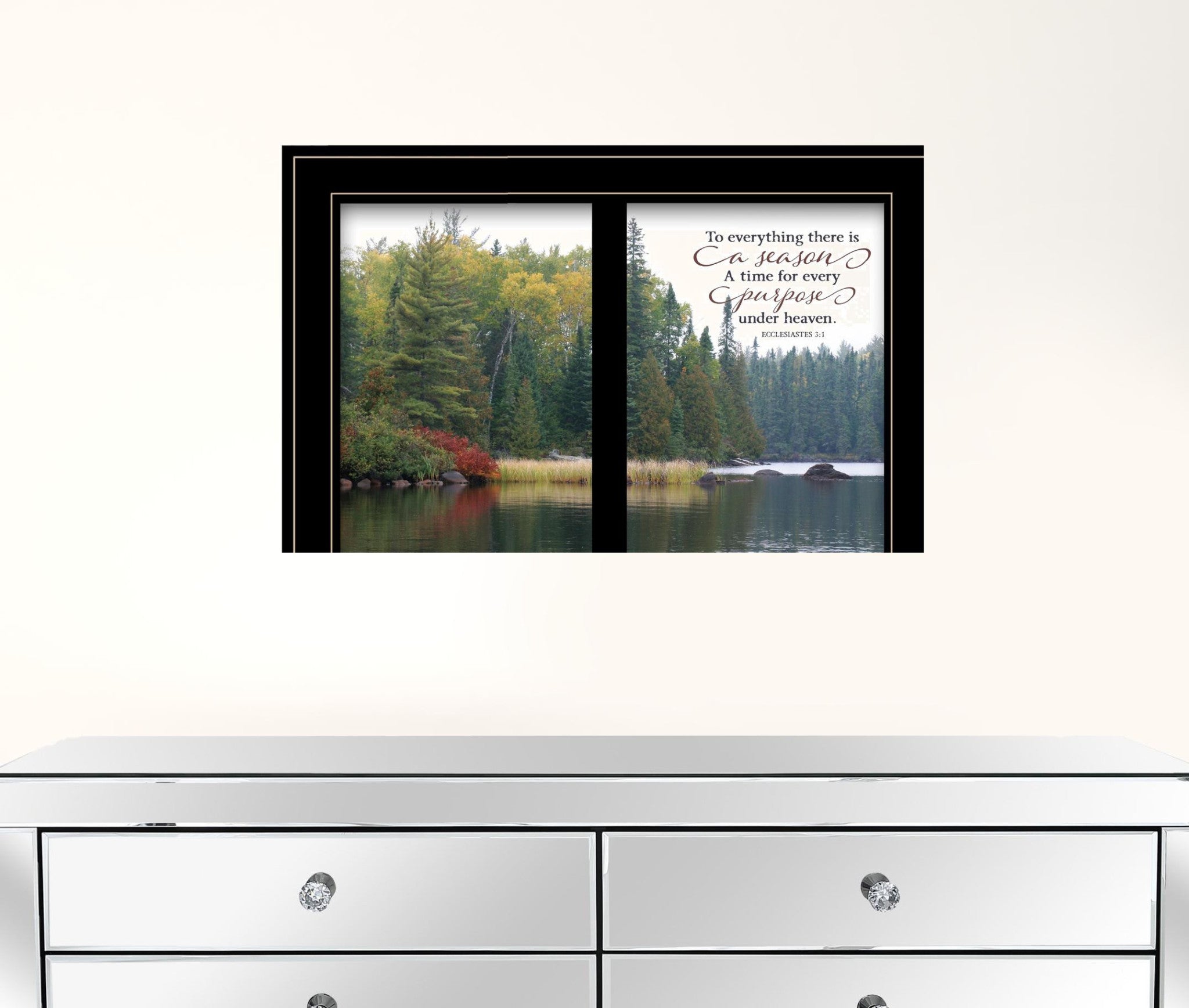 To Everything There Is A Season 4 Black Framed Print Wall Art
