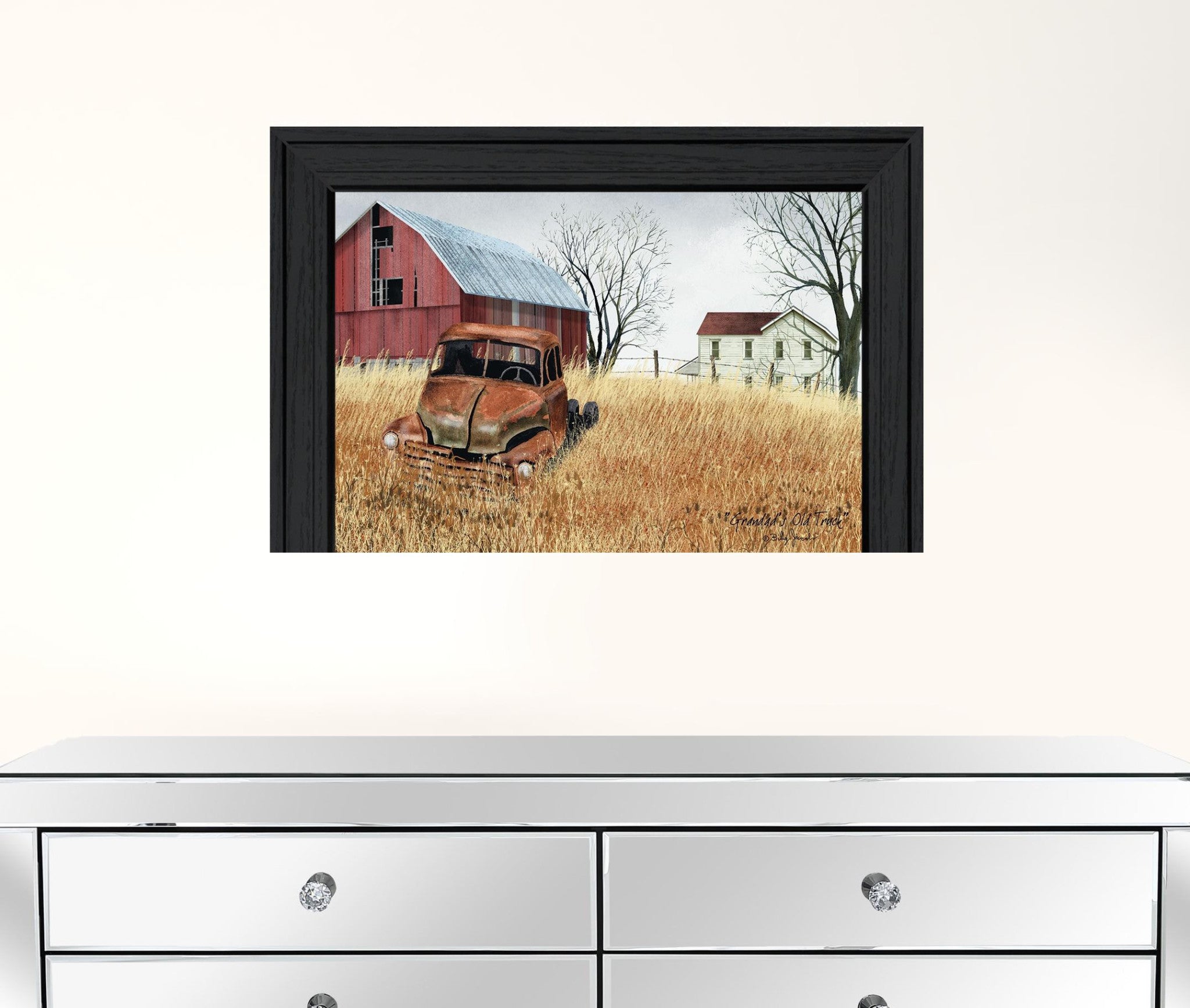 Granddads Old Truck 2 Black Framed Print Wall Art