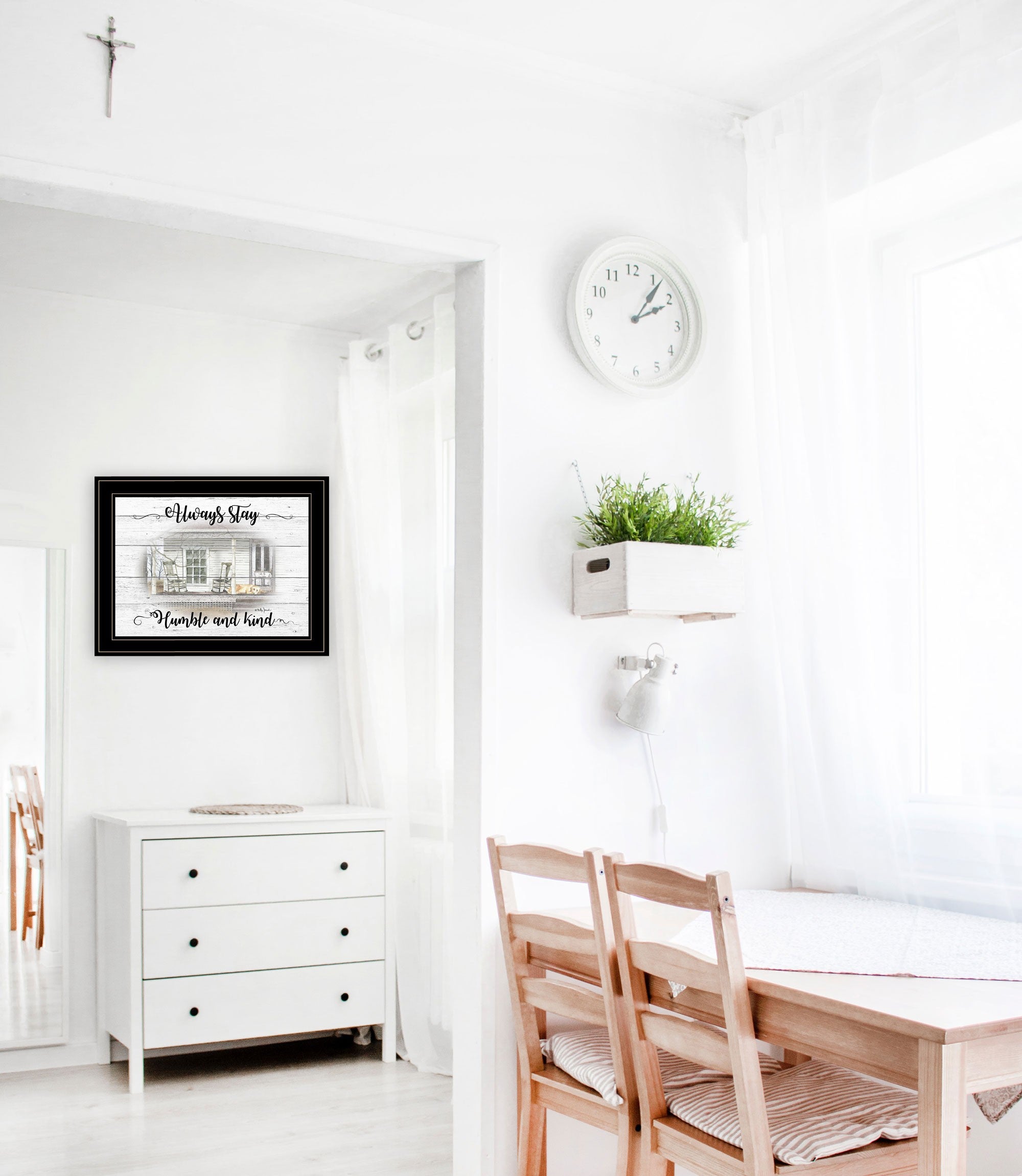 Humble And Kind Black Framed Print Wall Art