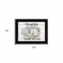 Humble And Kind Black Framed Print Wall Art