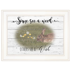 Some See A Weed 1 White Framed Print Wall Art