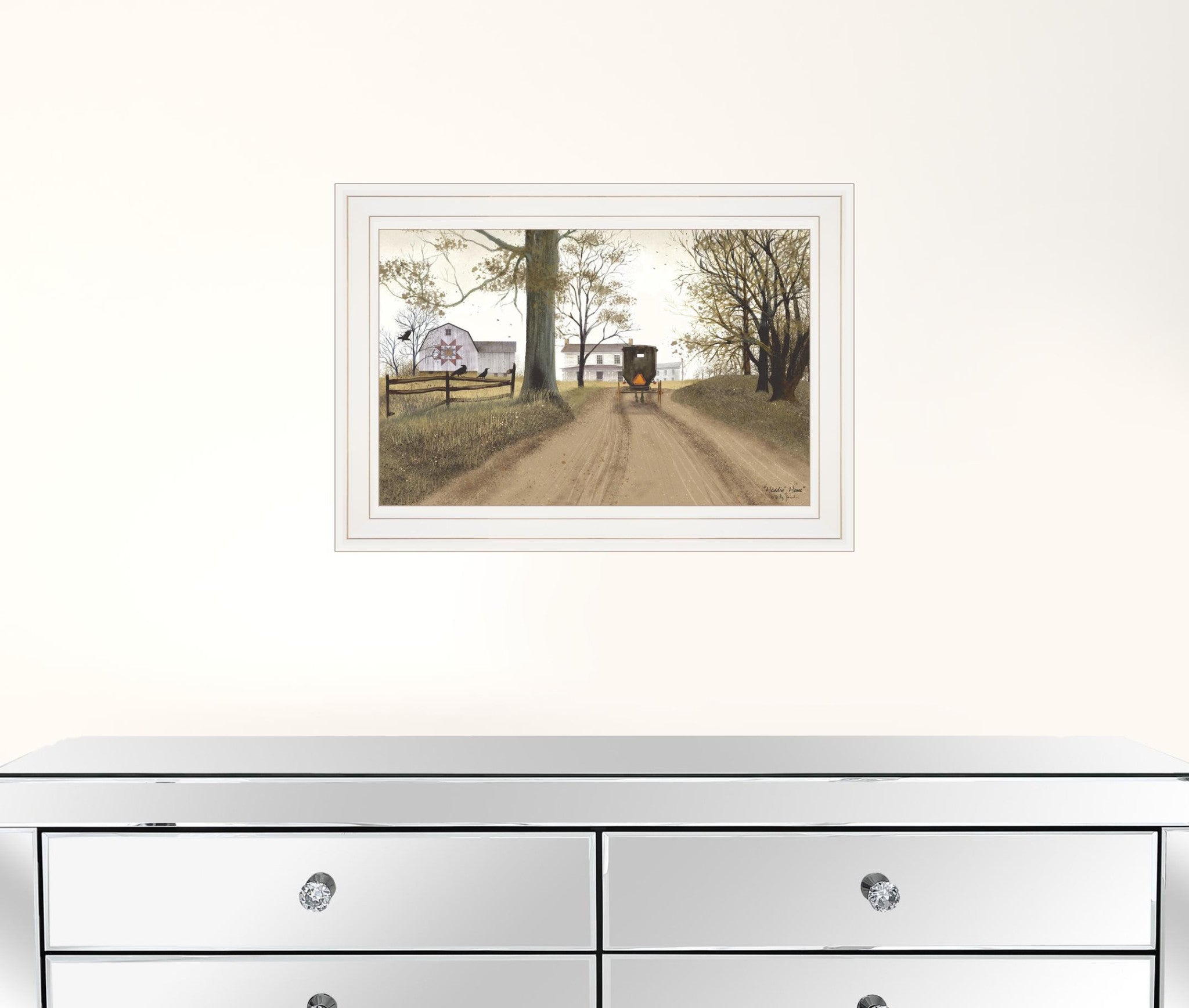 Headin Home 1 White Framed Print Wall Art