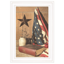 God And Country 1 White Framed Print Wall Art