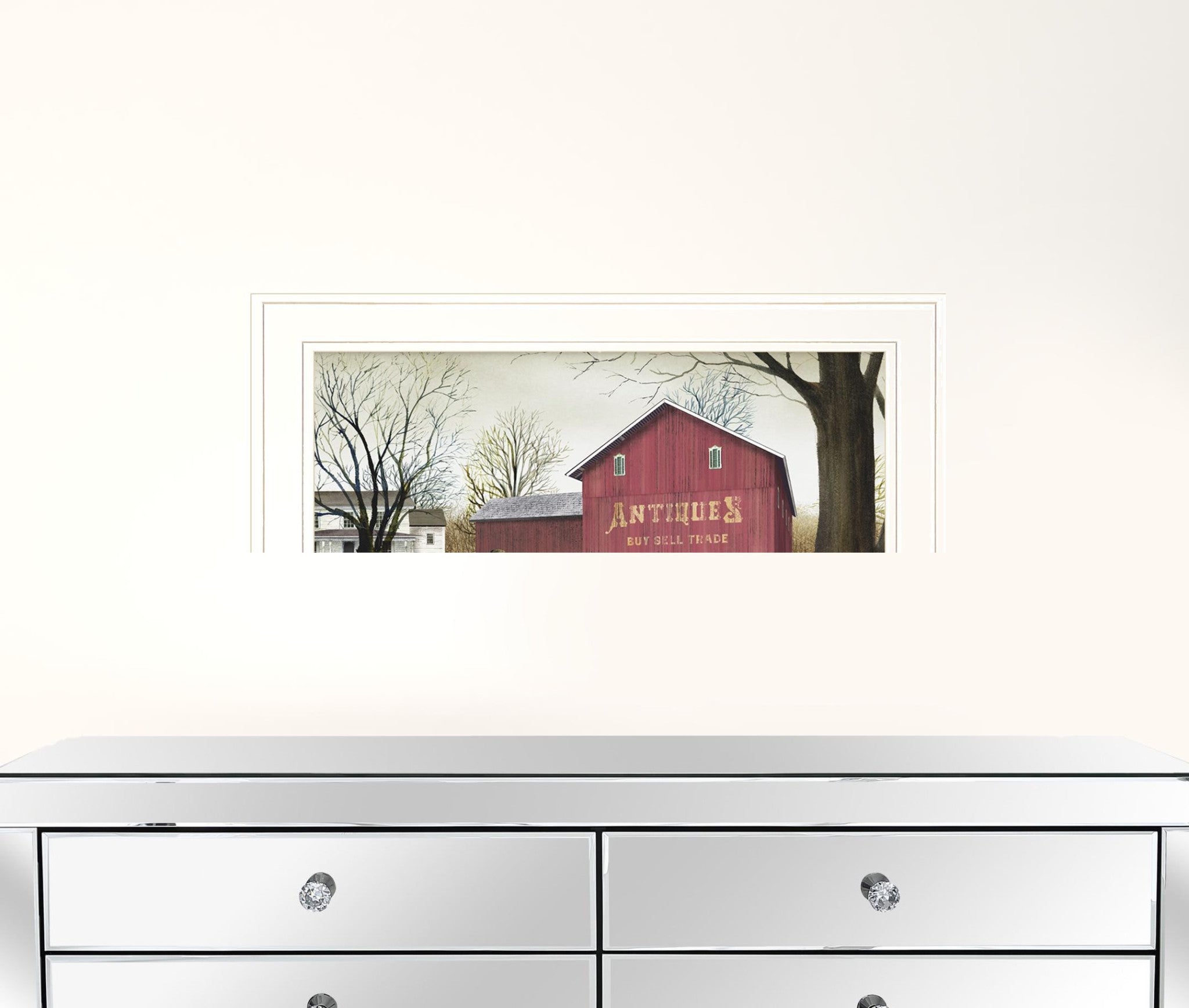 Antique Barn 5 White Framed Print Wall Art