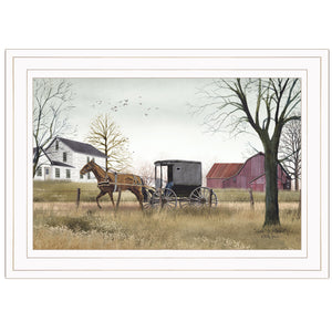Goin To Market 1 White Framed Print Wall Art